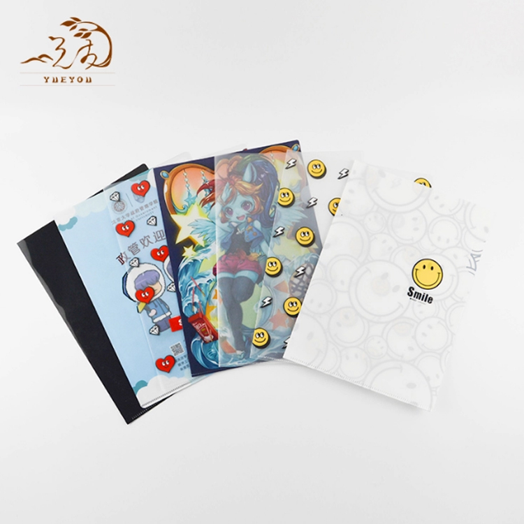 Office Stationery Customized Folder Clear Office Size Plastic PP File Folder