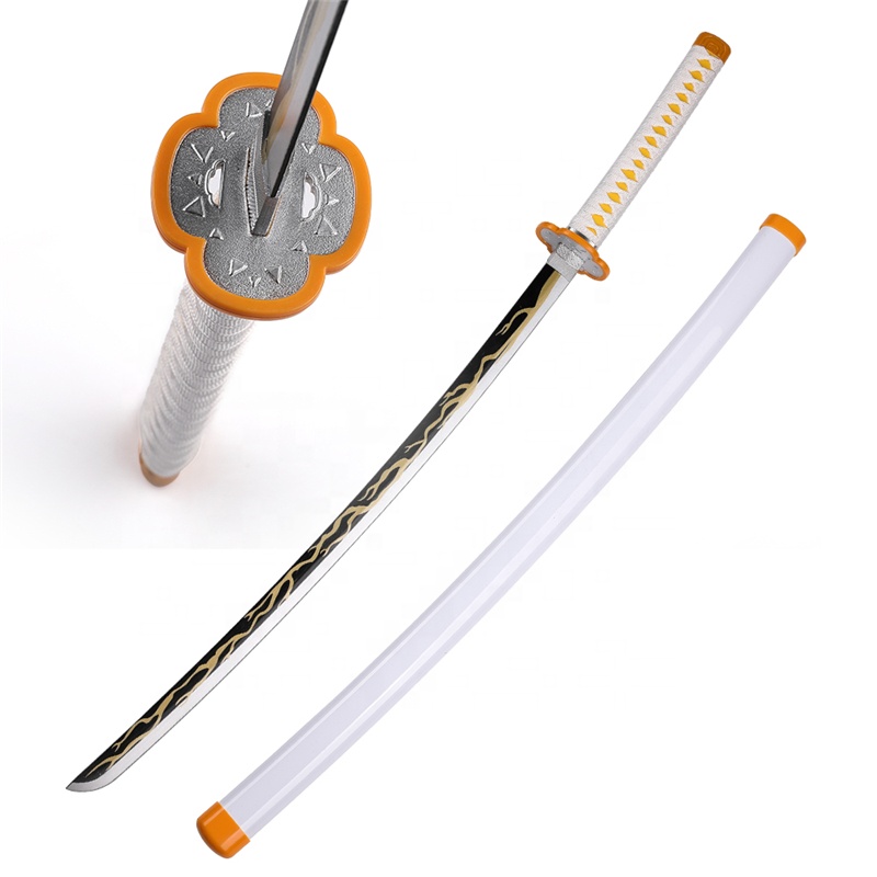 Anime Demon Slayer Zenitsu Wooden Katana Sword
