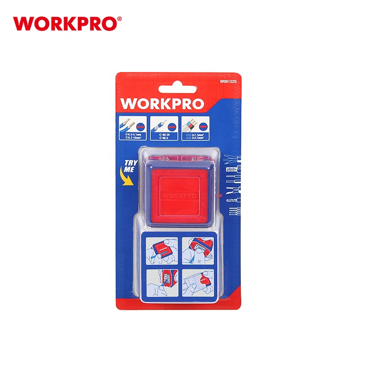 Набор инструментов WORKPRO W091025, комплект из 3 предметов, магический ящик, профессиональные инструменты электрика, инструмент для зачистки проводов, обжимной инструмент