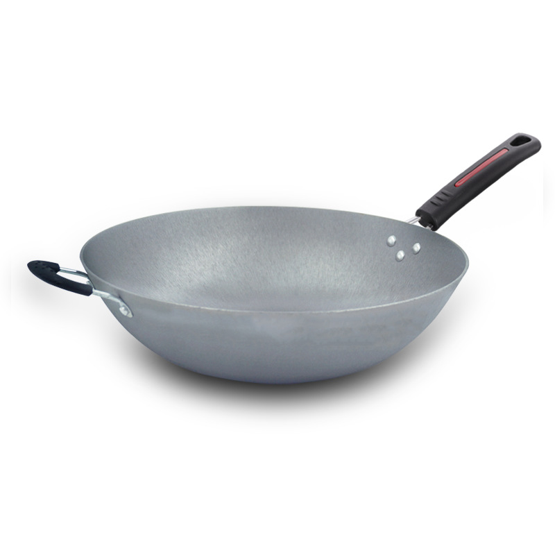 Factory sale Chinese style high quality non-stick cast iron wok with handle