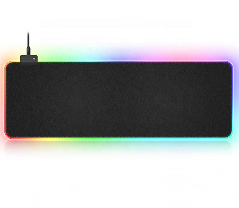 RGB мягкий большой игровой коврик для мыши, Большой светящийся светодиодный расширенный коврик для мыши, Нескользящий Резиновый базовый Коврик для компьютерной клавиатуры, коврик