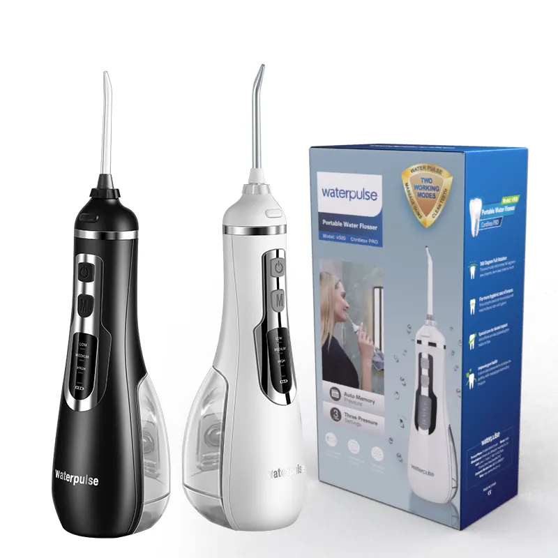 Waterpulse V500 Portable Water Flosser Cordless Oral Cleaner Dental Irrigator With Massage Function CE Certificate