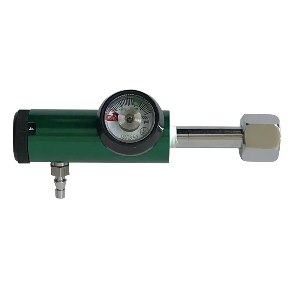Professional Barb or Diss CGA540 Oxygen Flow Regulator With Pressure Gauge For Oxygen Cylinder And Ozone Generator