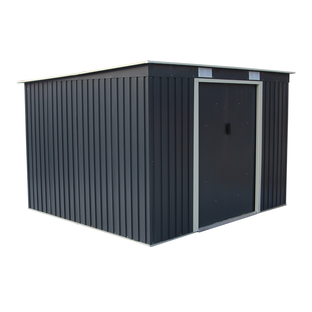 8,6 'x 7,9' оптовая продажа, недорогой наружный металлический сарай для хранения «сделай сам»