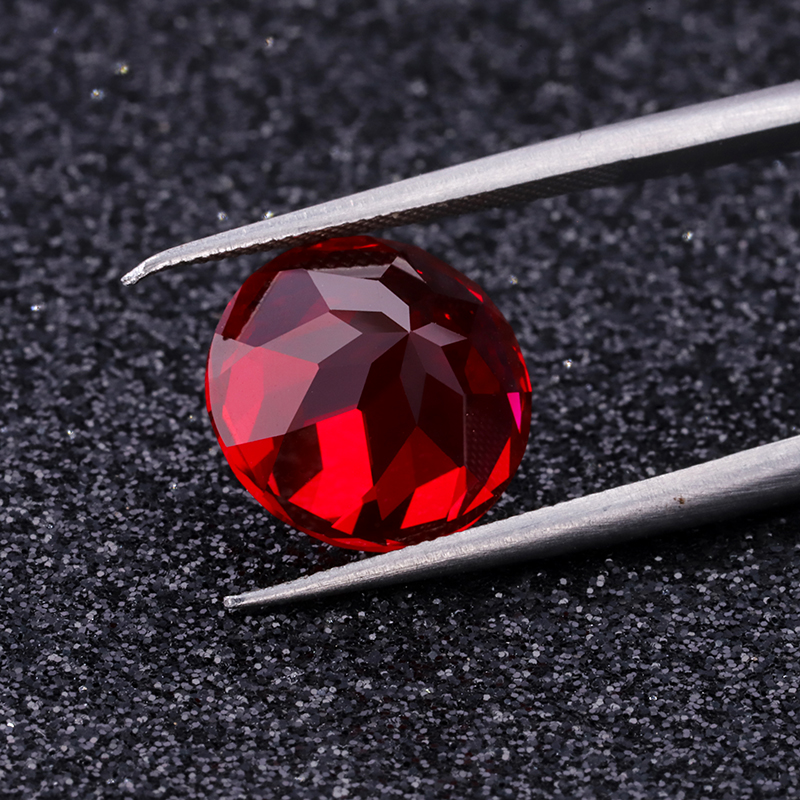 4mm Round shape Lab grown Ruby Loose Gemstone wholesale price for ring setting