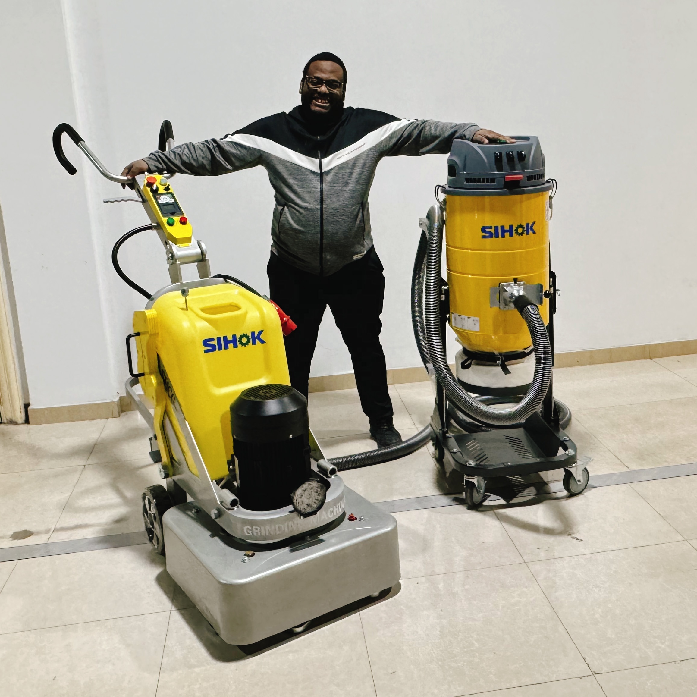 Sihok Marble Terrazzo Epoxy Concrete Grinder Machine Concrete Polishing Machine Floor Grinder With Vaccum