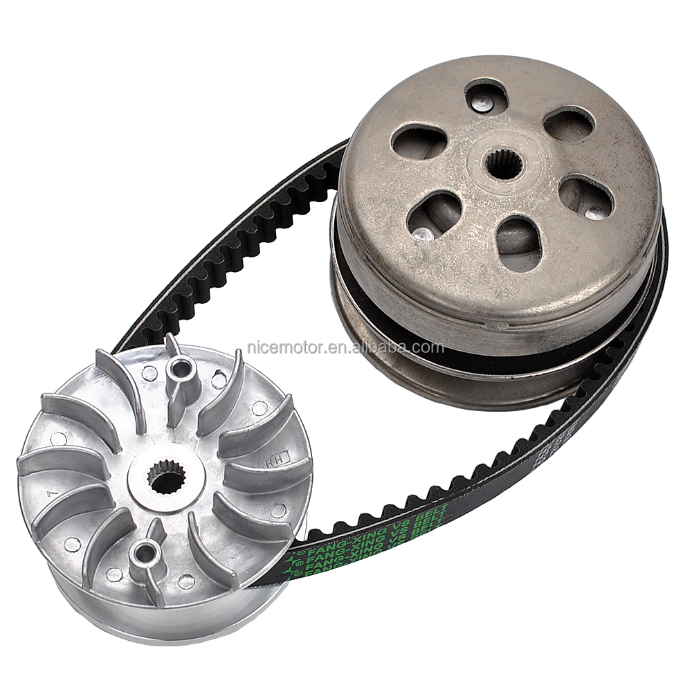 Gy6 150cc clutch CVT set include clutch Assembly and Variator Assembly with 743 belt fit for GY6 125cc And 150cc 4-Stroke Engi