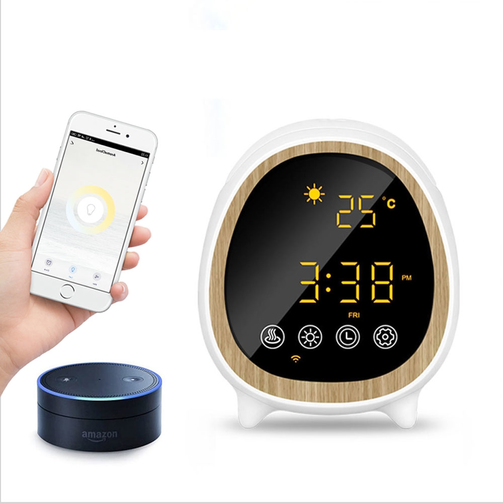 Умные аромадиффузоры с Wi-Fi и голосовым управлением, с сенсорным экраном Alexa и Google assistant, диффузор эфирного масла