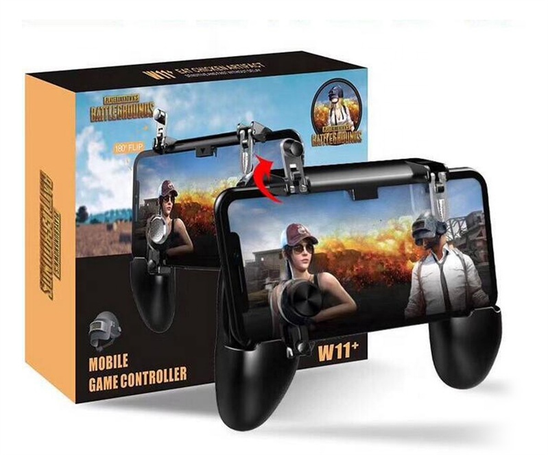 Dropshipping Mobile Gaming W11+ L1R1 Fire Trigger Gamepad Shoot Aim Button 3 in 1 Mobile Joystick Controller for Pubg