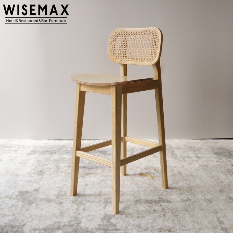 Мебель WISEMAX, деревянный барный стул в Северо-Европейском стиле, дизайнерский кухонный стул с высокой спинкой