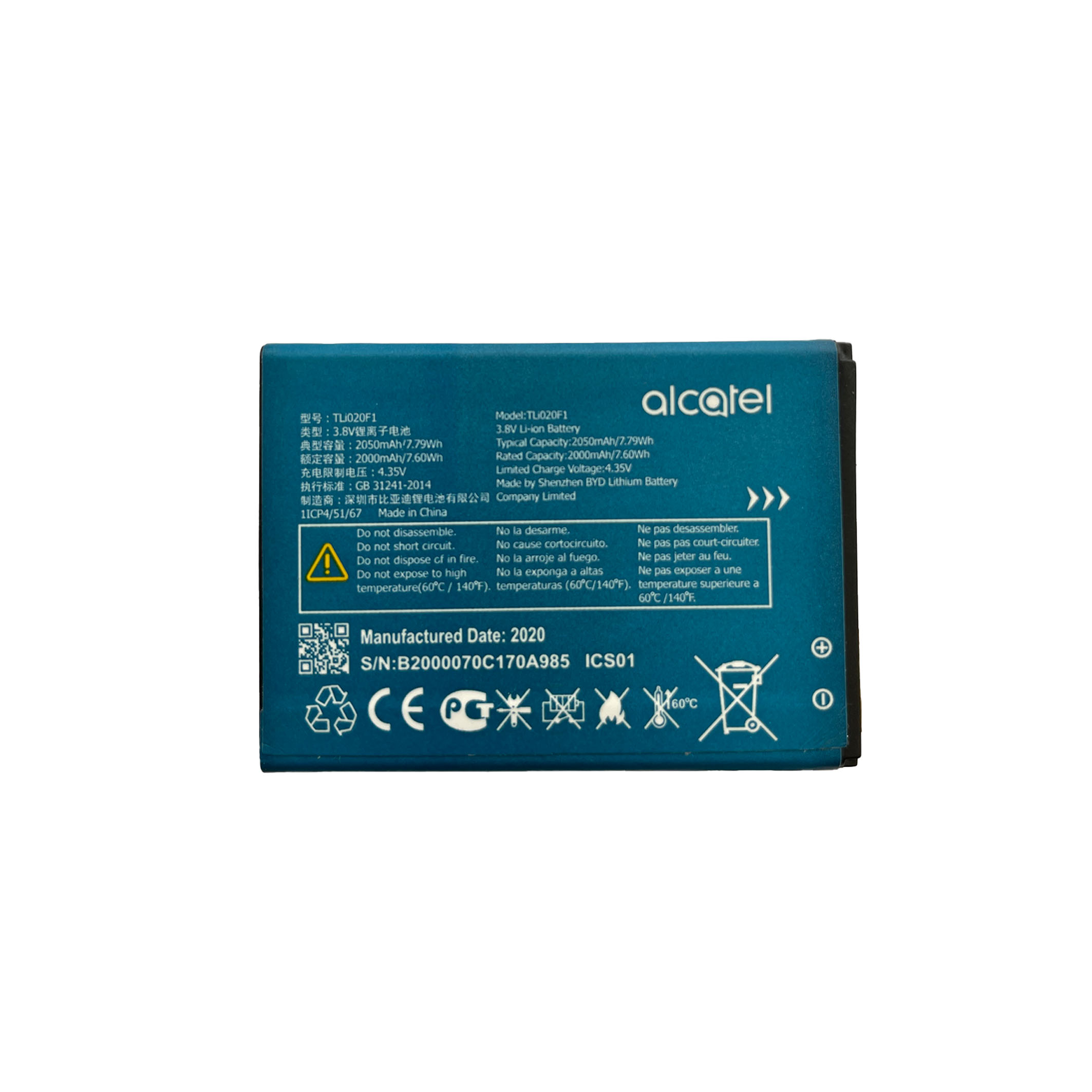 Alcatel TLi020F1 mobile phone battery original large-capacity battery lithium polymer battery