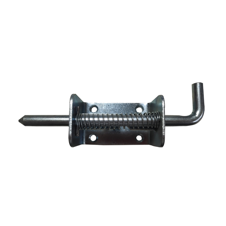 Rotary Lock Spring Loaded Latch Pin, Q235 Steel Barrel Bolt, Thickened 3mm Door Lock, Silver
