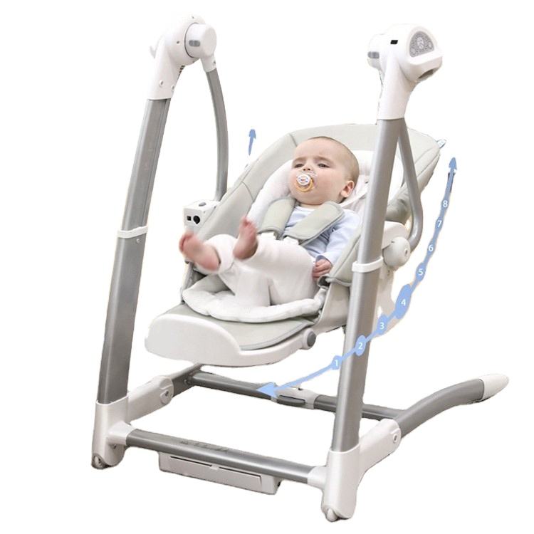baby swing cradle electric bed baby rocking chair multifunctional 3 In1 high chair Swing Booster baby feeding rocking high chair