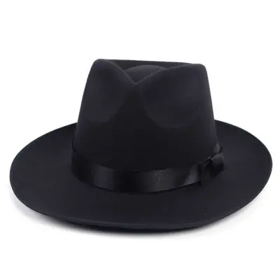 Modern Style High Quality Men Women Retro Wide Brim Panama Hat Wool Felt Fedora Jazz Fedora Hats