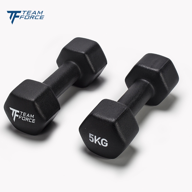 Hot Selling Household Fitness 4kg Rubber Hex Dumbbell