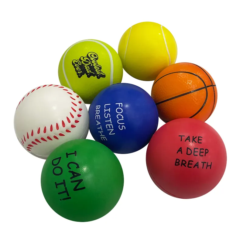 Wholesale  Anti-stress Ball Cheap Hand Exercise Ball Soft Power Squeeze Ball PU Stress Relief Toys