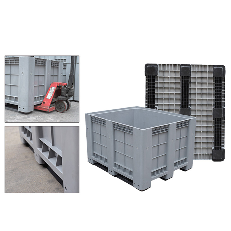Industrial Plastic Pallet Box Heavy Duty Large Stackable Storage Tote Bin for Warehouse