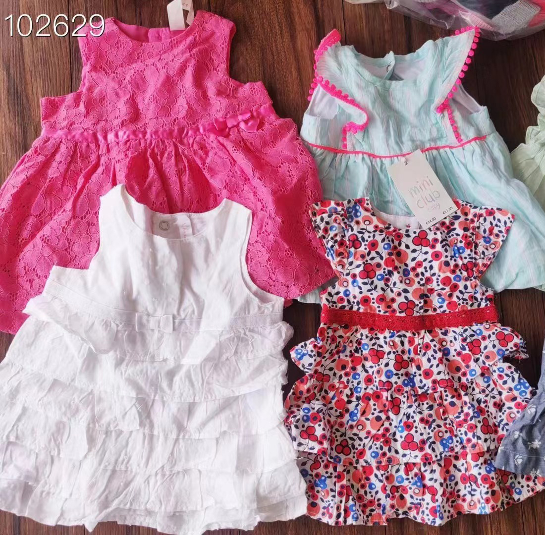 Apparel Stocks surplus Clearance Stock Wholesale Branded other apparel overruns Cotton Baby dress