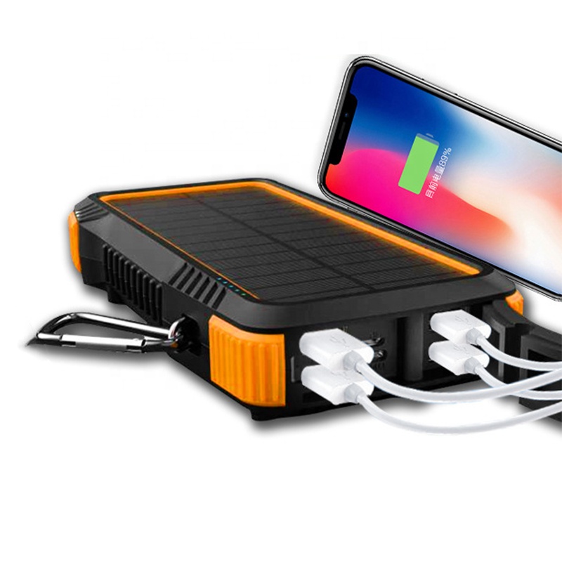 Беспроводной внешний аккумулятор на солнечной батарее 26800 мАч 4 USB Type C PD 18 Вт QC3.0