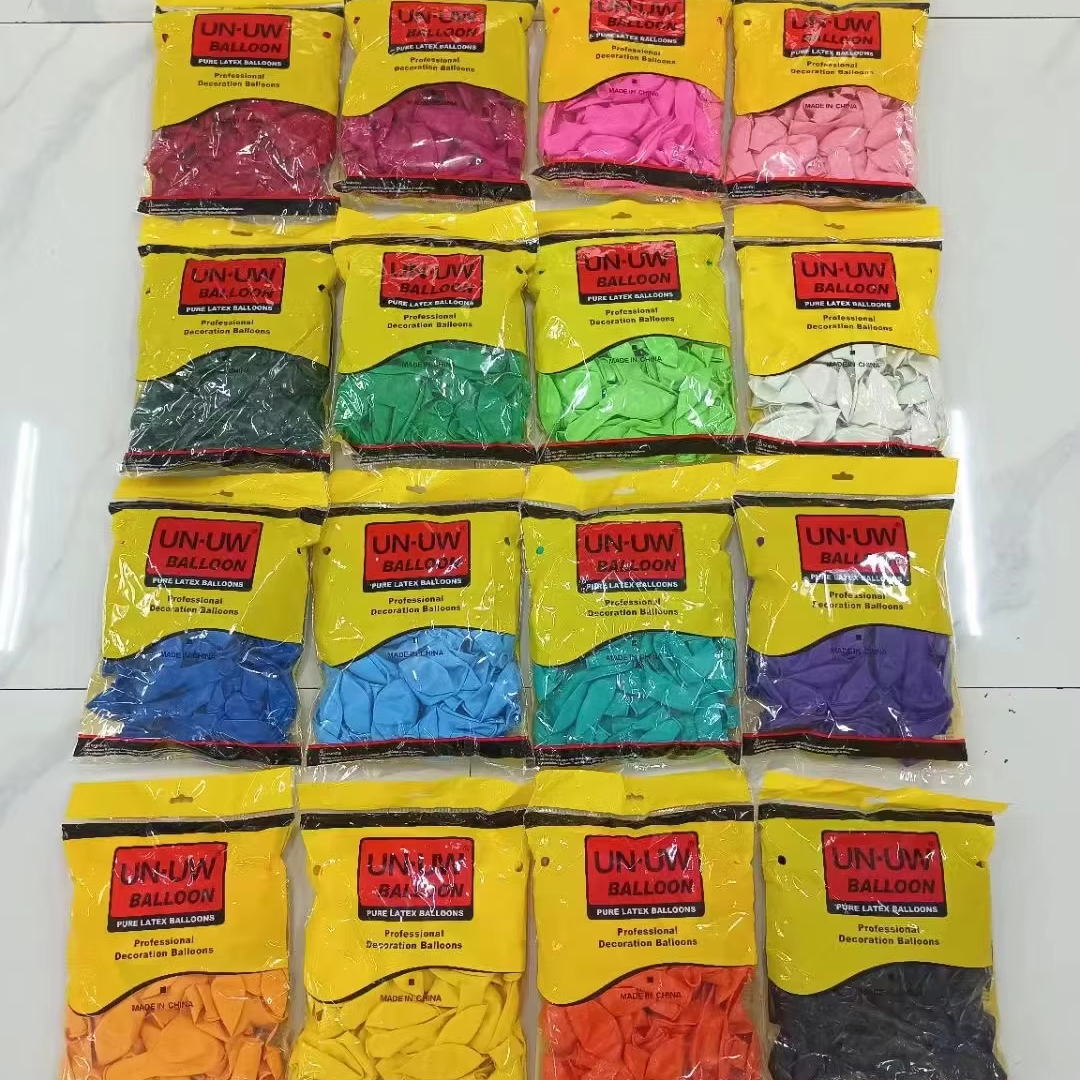 Factory Direct 2.8g 100Pcs Packing UN UW Latex Balloons for Birthdays Decorations Wholesale