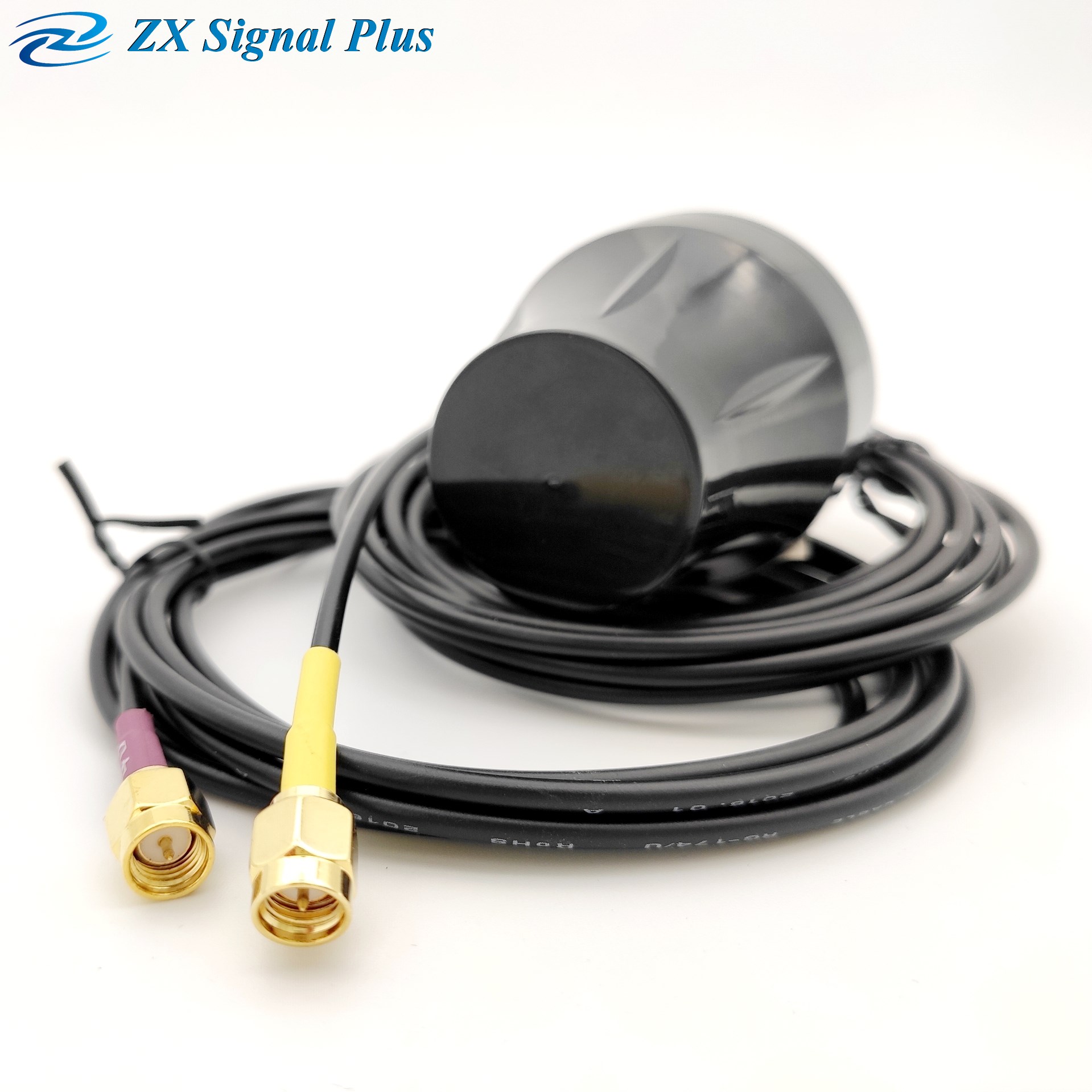 Combo active antenna LTE + GPS with SMA-male connector 5m cable