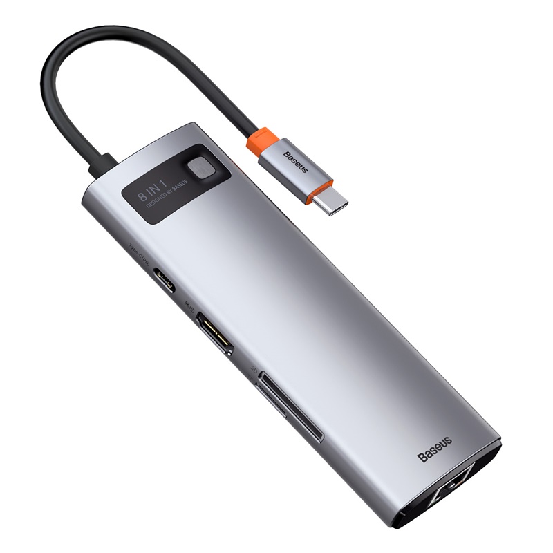 Baseus металлический блеск серии 8 в 1 Многофункциональный Type-C USB HUB Док-станции