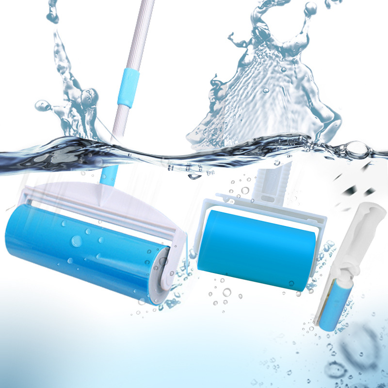3-piece reusable lint roller set pet hair roller mop sticky lint roller for clothes