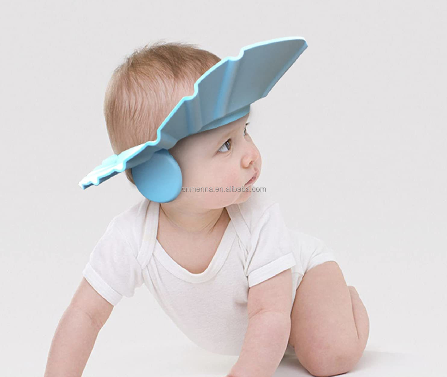 EVA Foam Material Customizable Size And Color Have Earmuffs Baby Bath Hat