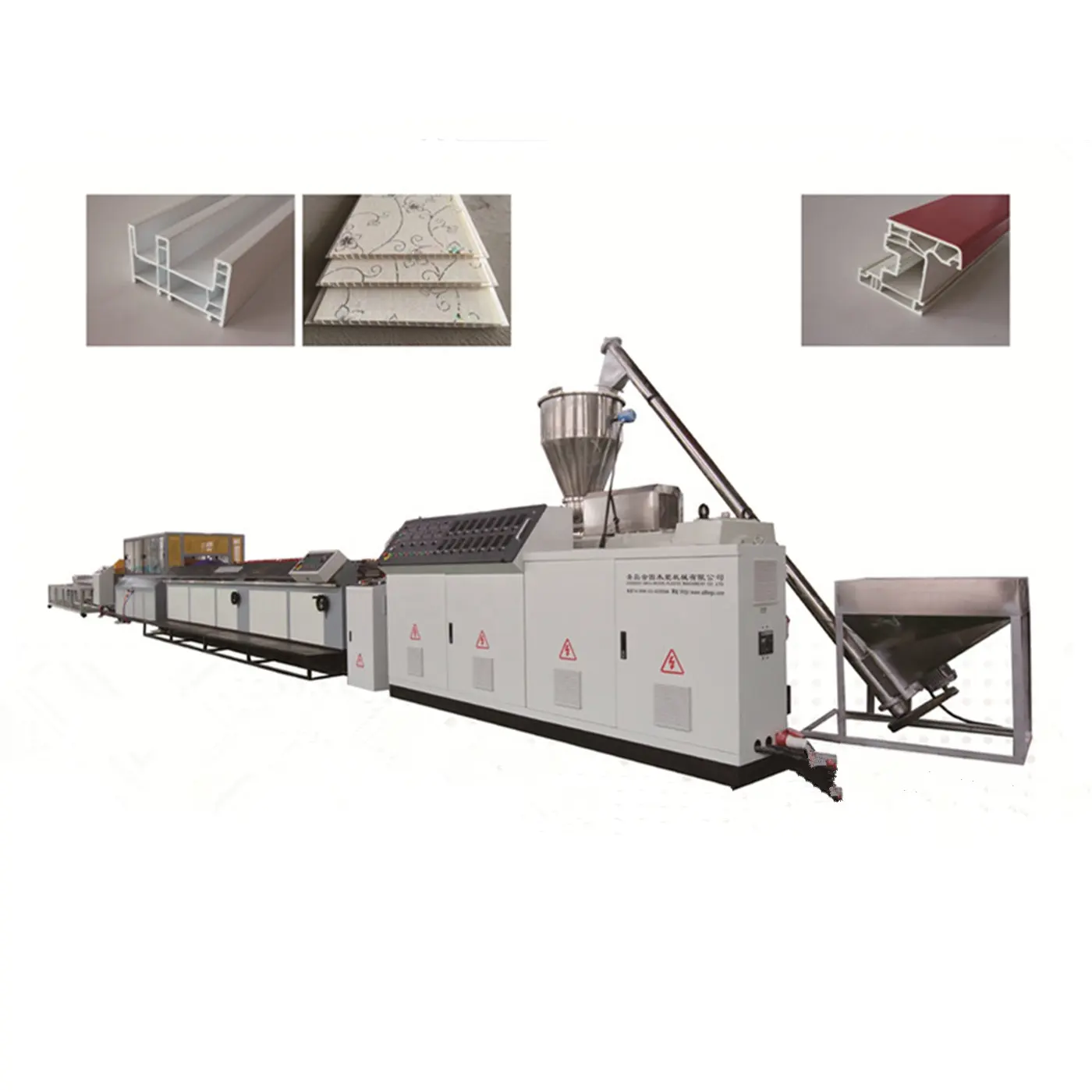 PVC Ceiling Panel Making Machine UPVC Profile Extrusion Line with online hot stamping