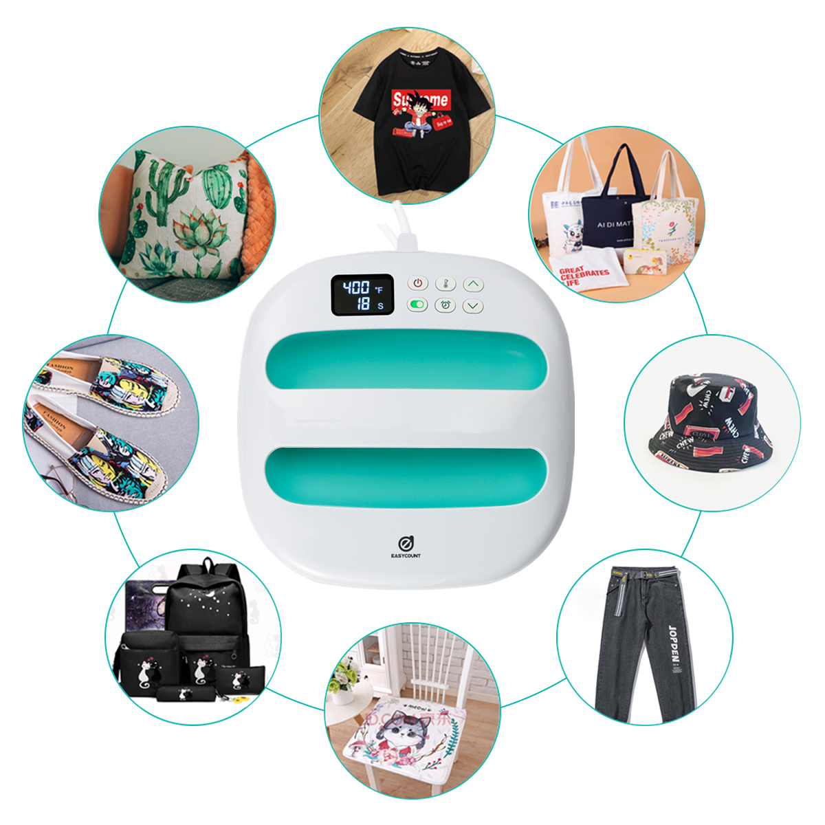 EASYCOUNT Коммерческая 8 в 1 многофункциональная машина для термопечати футболок с низкой ценой для печати перчаток