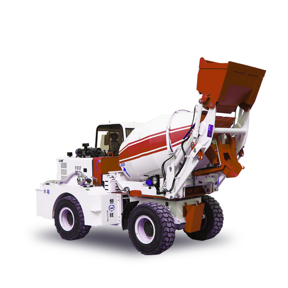 Concrete machinery self loading concrete mixer truck