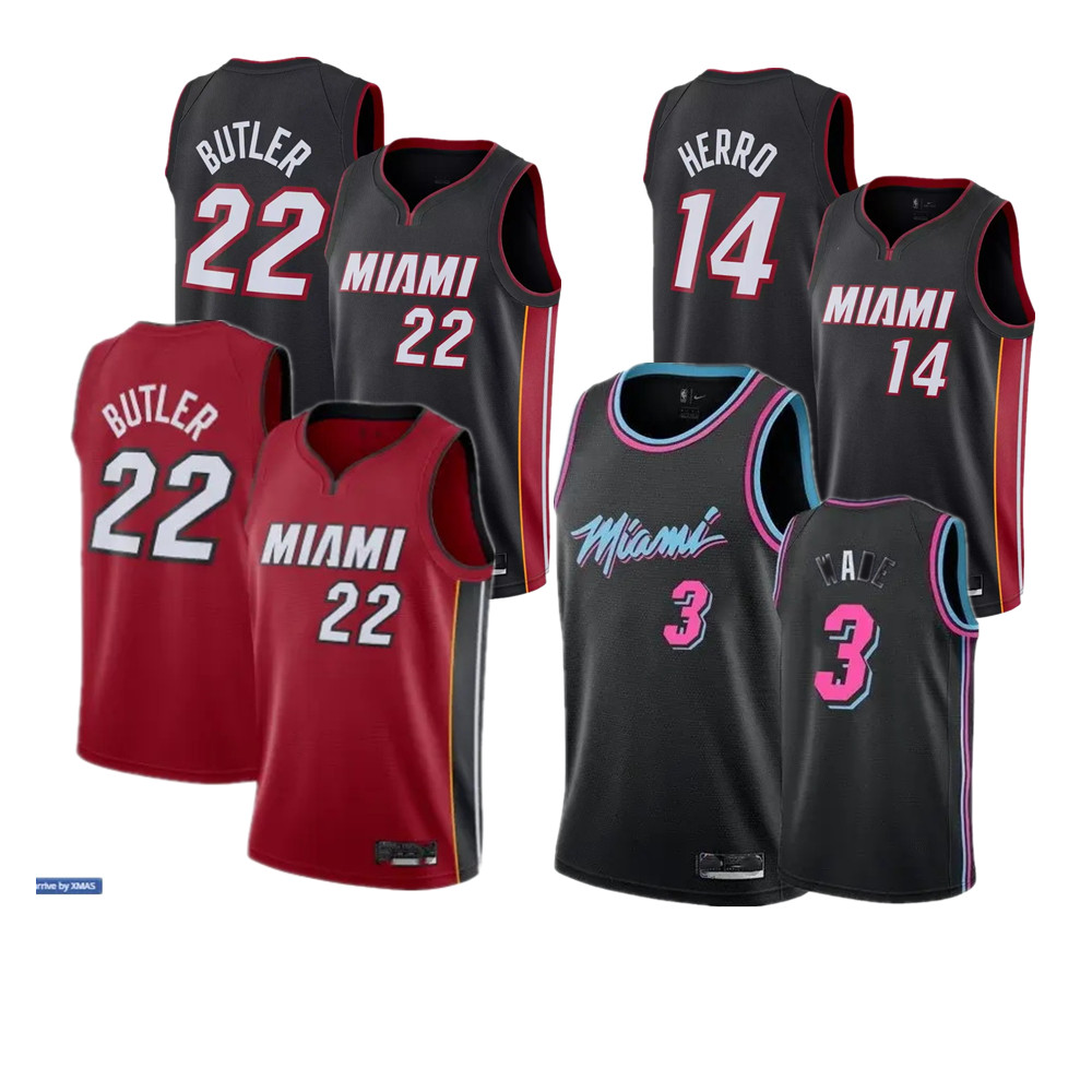Хит продаж, Джерси Miami_Heat #22 Butler #14 Herro #3 Wade, логотип 75-летия, новые спонсоры, нашивка, баскетбольная майка