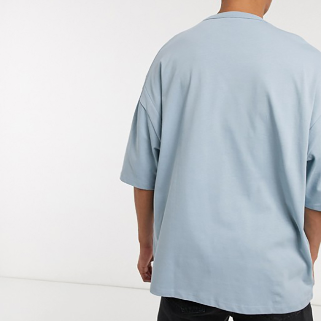 Wholesale Custom Logo High Quality Half Sleeve Cotton Mock Neck Mens Heavyweight T Shirt