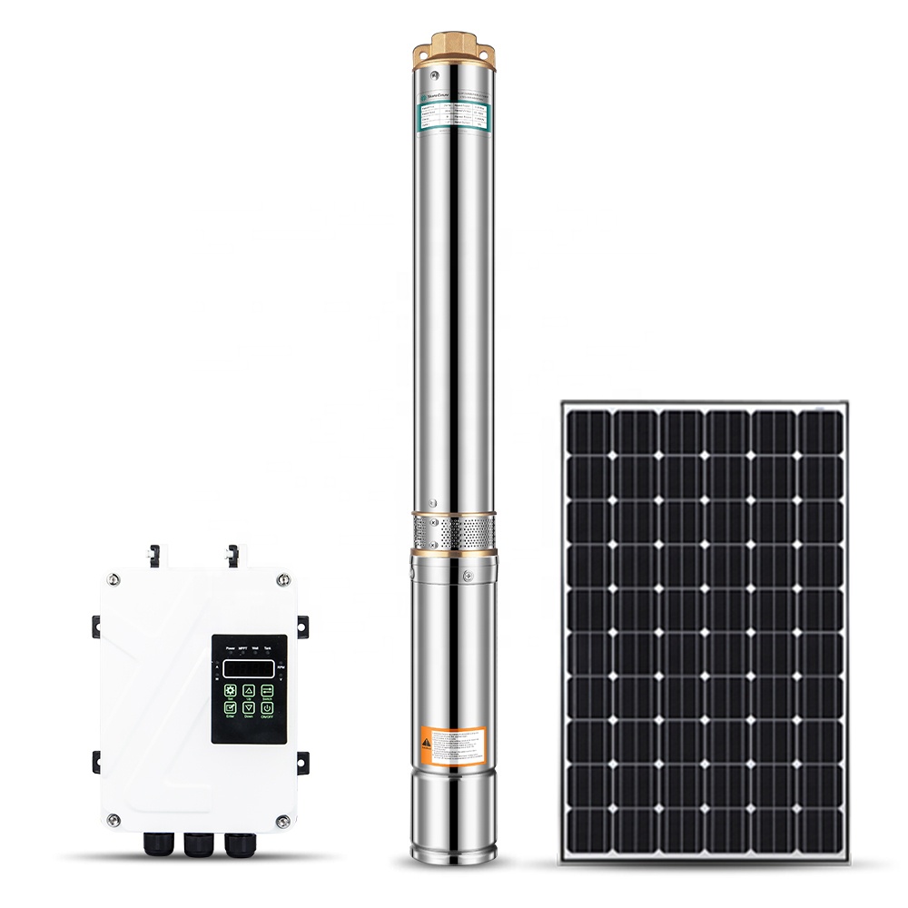 Dc Солнечный погружной насос 1.5hp, 1200W Солнечная приведенная в действие насос для орошения, Автоматический водяной насос