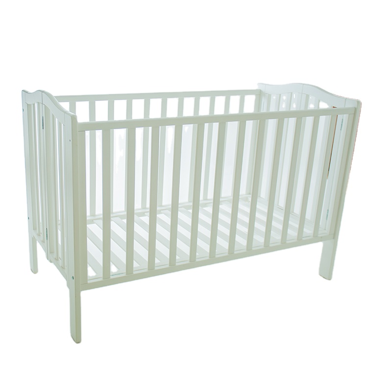 High Quality 18C46 Multifunction Pine Wooden Cradle Foldable Safety New Born Baby Cot Bed