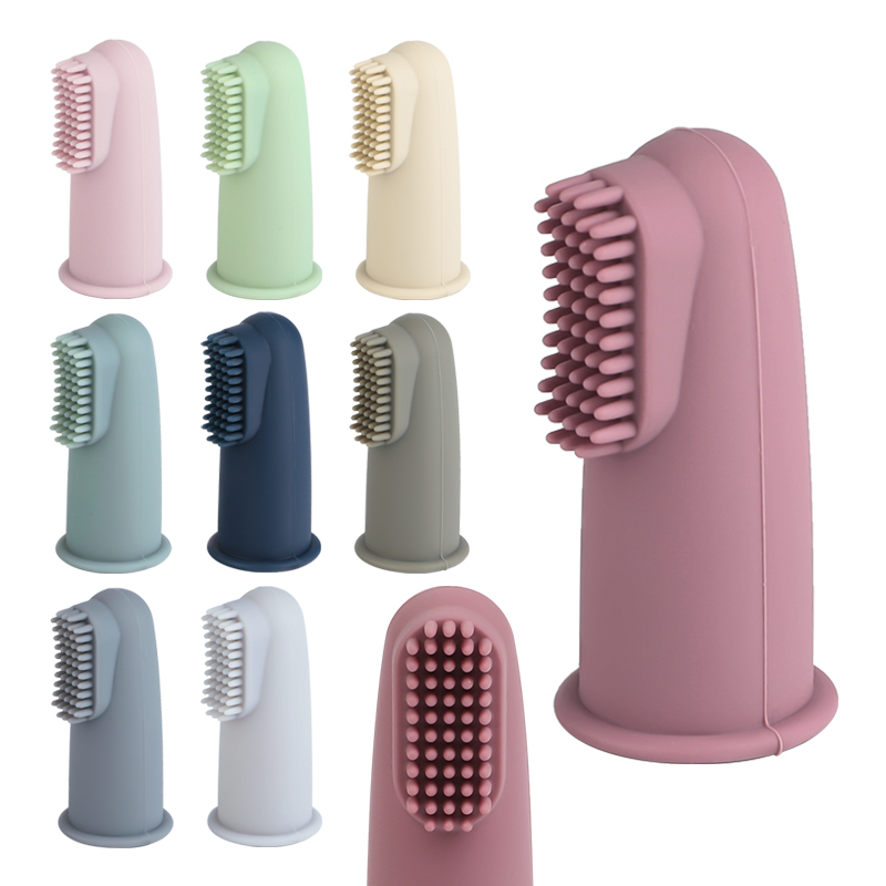 Baby Soft Finger Toothbrush BPA Free Silicone Infant Tooth Teeth Clean Brush Food Grade Silicone Baby Oral Health Care