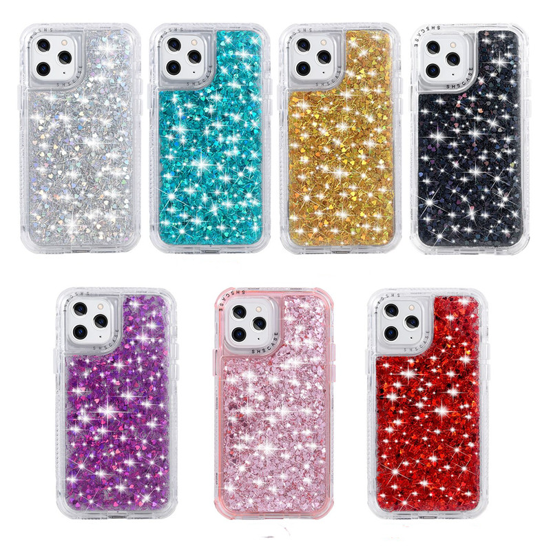 Популярный на Amazon, GSCASE 3 в 1, резиновый законченный блестящий чехол для Iphone Xs Pro Max 12, блестящий чехол для телефона