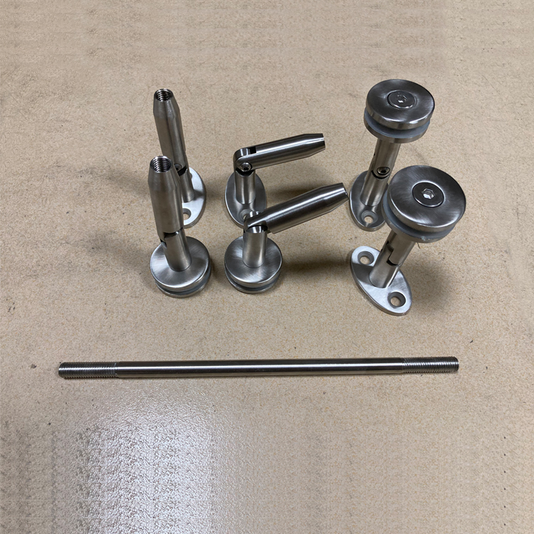 Glass Canopy Wall Accessories  Glass Clamp Awning Set Stainless Steel Tube Connector and Solid Bar
