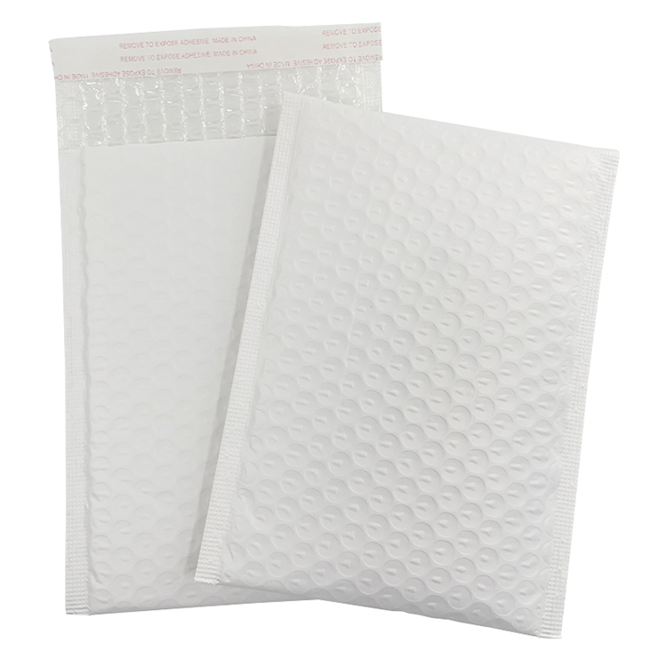 Stock Custom Matt-print White Bub Ble Mailer Envelope Express Mailer Bag 18*23+5 Cm