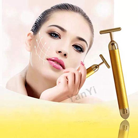 YanYi Gold 24K Energy Beauty Bar Effective Facial Massager Stimulator Skin