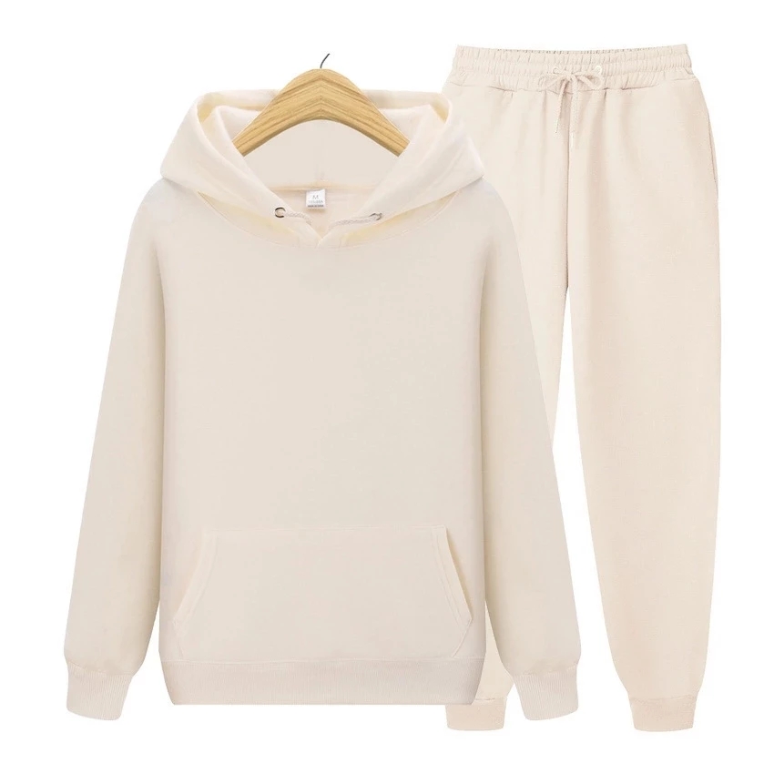 Two Piece Set Women Spring Autumn Tracksuit Thick fleece Cotton Suit 2 Pieces Sets Hoodies Pants Sweatshirt And Trousers Suits
