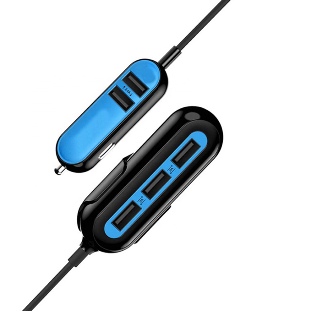 5 usb qc3.0 автомобильное зарядное устройство с usb и кабелем 2.1a dual usb порт Гнездо автомобильное зарядное устройство