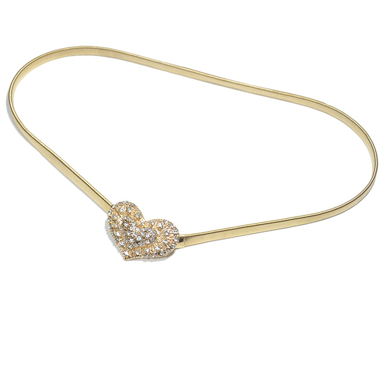 KDB7835 wholesale high quality female metal heart waist belt