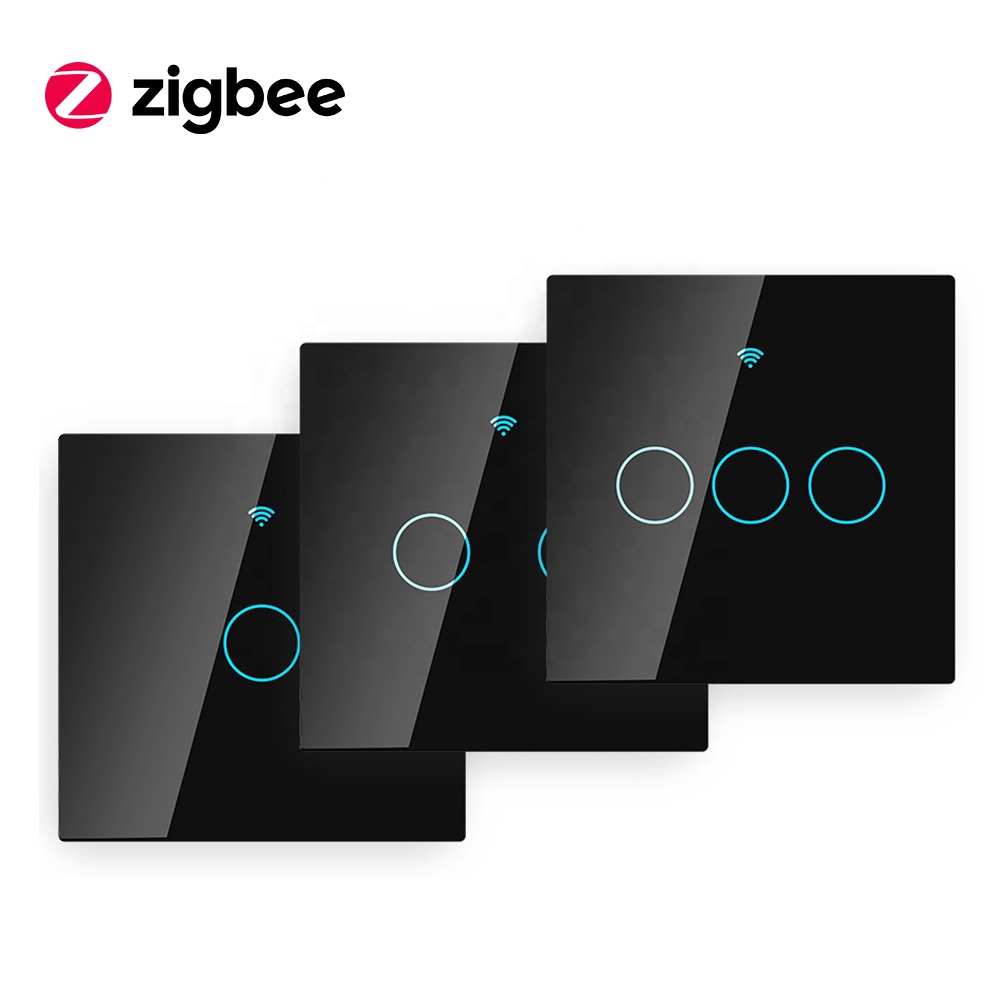 Умный выключатель света Zigbee, ЕС Выключатель без нейтрального провода, с нейтральным проводом, работает через приложение Smartlife/tuya Alexa Google Home