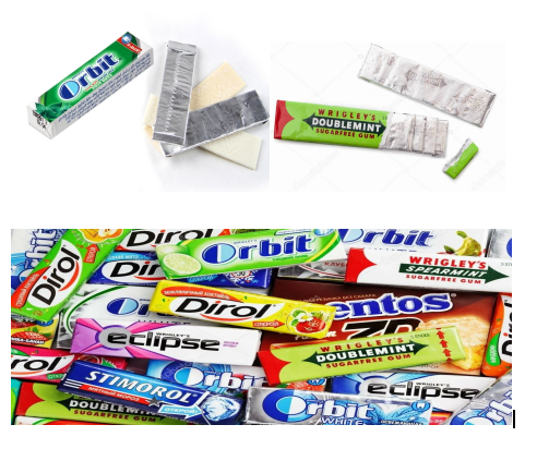 Автоматическая высокоскоростная упаковочная машина Dirol Doublemint Gum 5 Stick