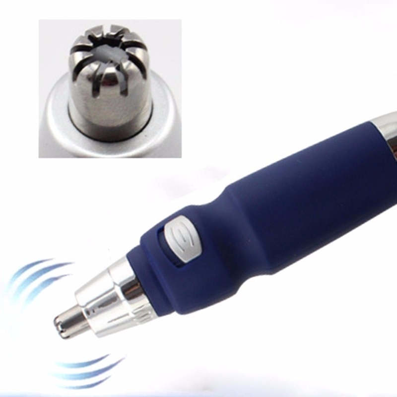 Electric Battery Operated Cordless Mini Small Washable Quiet Nose Ear Hair Trimmer Stainless Steel Men Hair Nose Trimmer