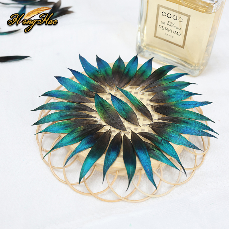 Trendy style Handmade Craftsmanship Peacock Feathers Blue Pheasant Feather for DIY Crafts Jewelry Accessories Decoration Plume