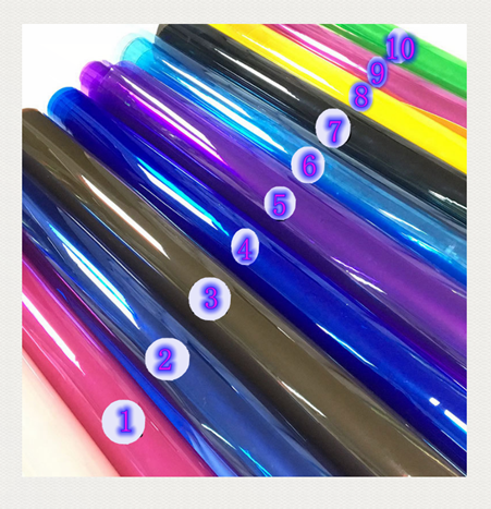 Color transparent TPU film soft adhesive fluorescent packaging film cosmetic bag Handbag color transparent TPU film.