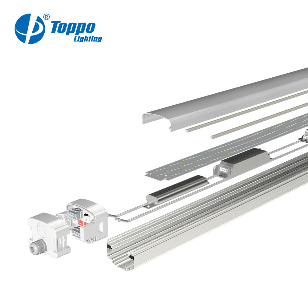 Toppo New Design Aluminum Ceiling Batten Warehouse LED Triproof Light