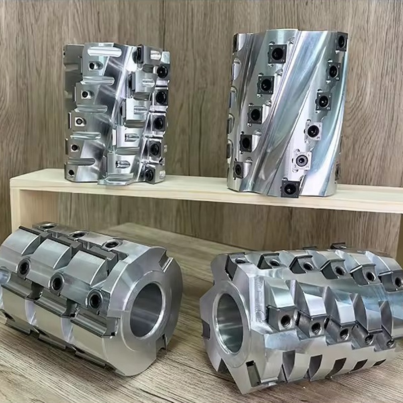 Factory Direct Carbide Indexable Blade Spiral cutter Head Shaft Woodworking Tool Planer With Spiral cutter Blade